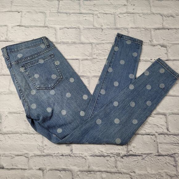 Michael Michael Kors Selma Skinny Polka Dot Jeans size 2P - Picture 2 of 16